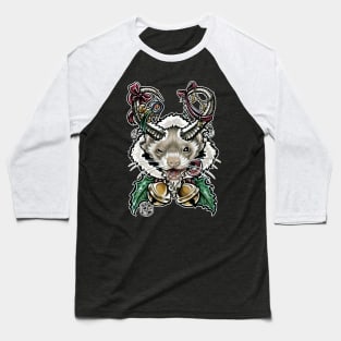 Krampus Ferret - White Outlined Version Baseball T-Shirt